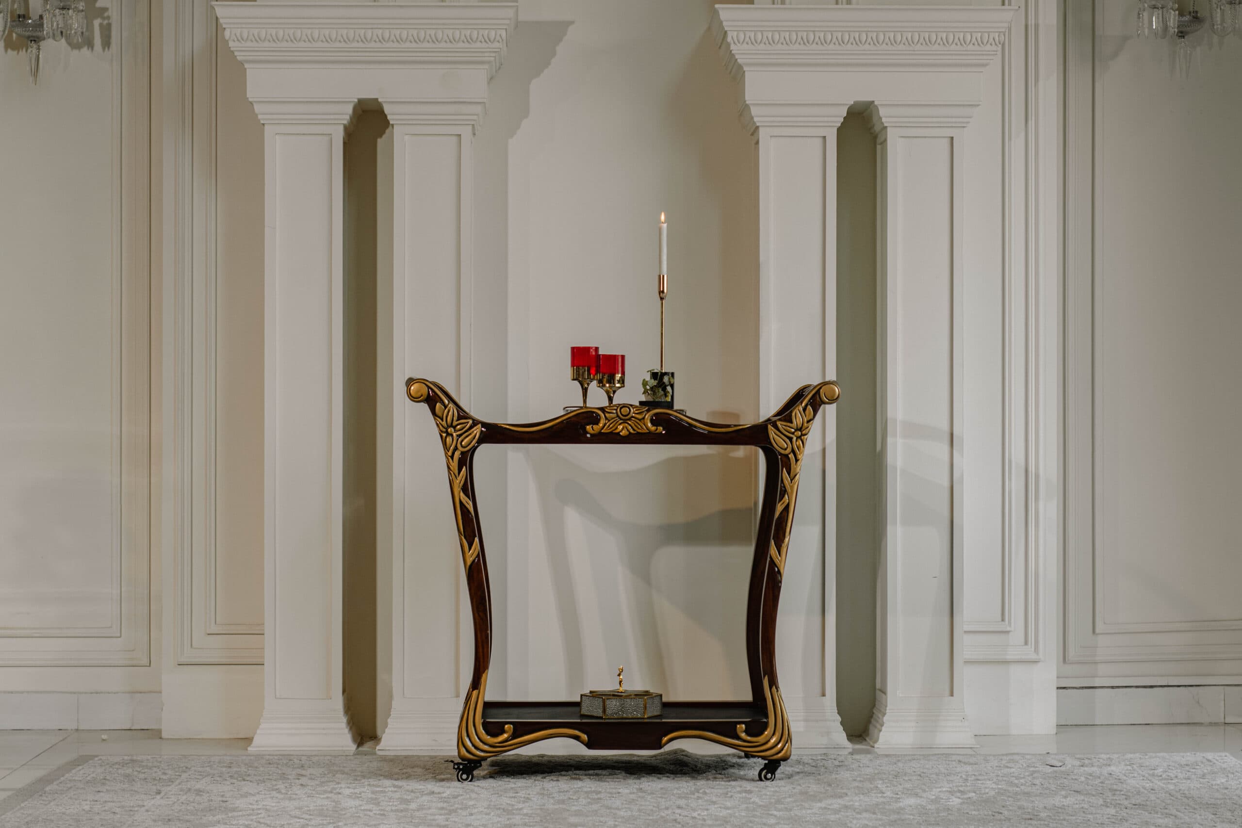 Leather Tea Trolley
