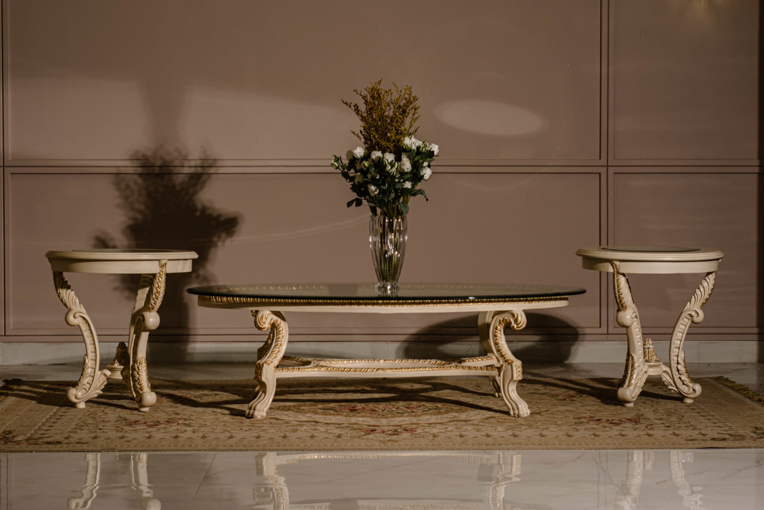 this image is for Victorian Gold Center Table Set