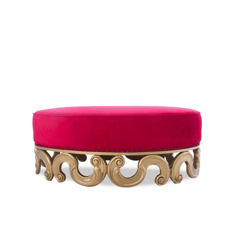Oval Gold Ottoman