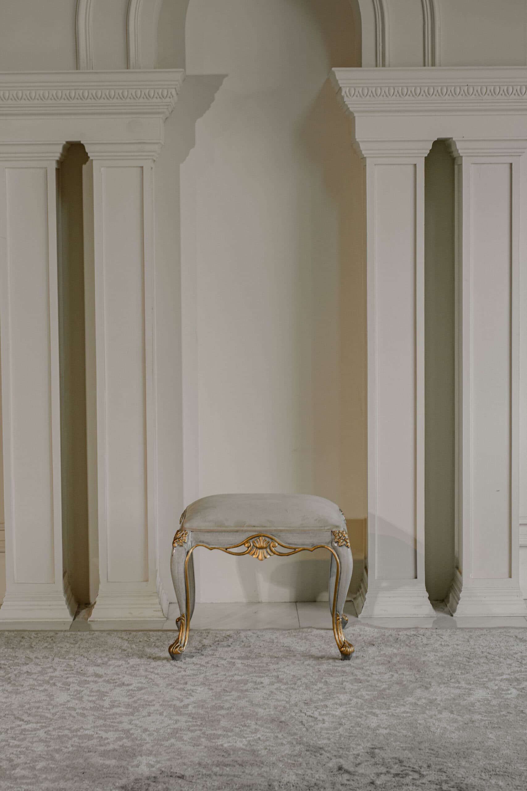 Zinc Gold Dresser Stool
