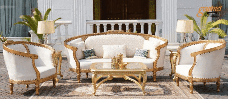 Spiral Gold Sofa