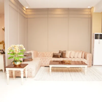 Quilted L Shape Sofa