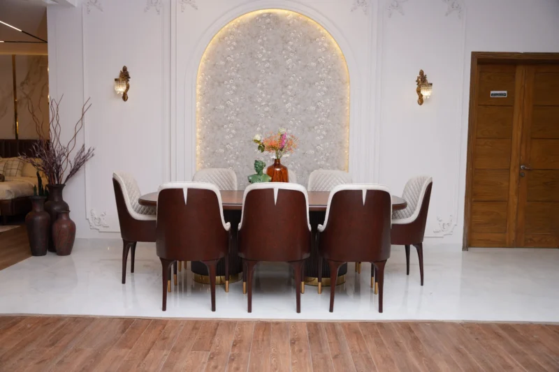 Burl Brass Dining