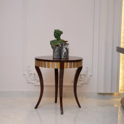 Silver Leaf Round Table