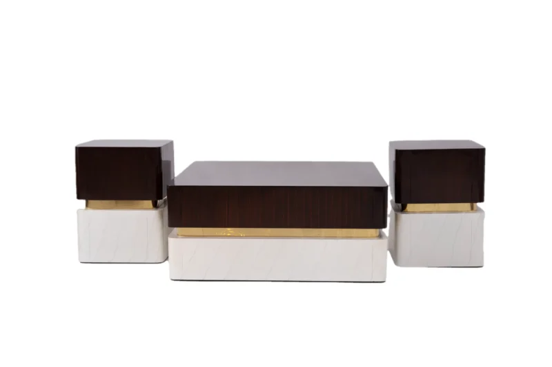 Hermes Brass Center Table Set