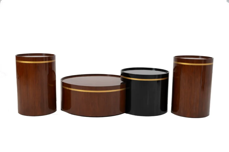Brass Line Center Table Set