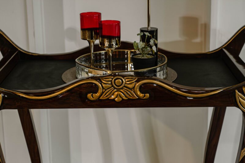 Leather Tea Trolley - Image 3