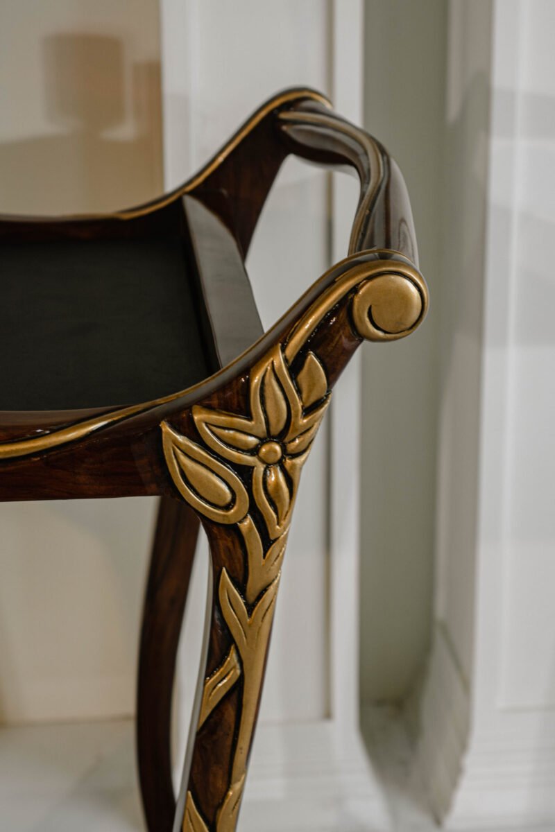 Leather Tea Trolley - Image 5