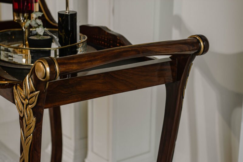 Leather Tea Trolley - Image 6