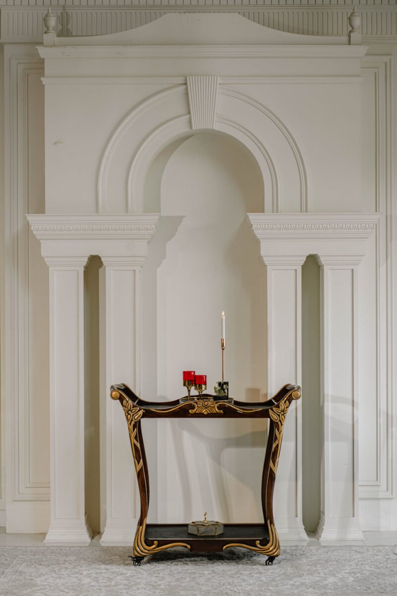 Leather Tea Trolley - Image 7