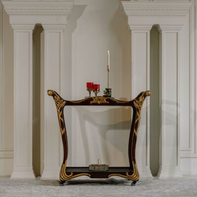 this image is for Leather Tea Trolley