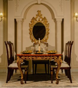 This image is for Shield Back Dining Set