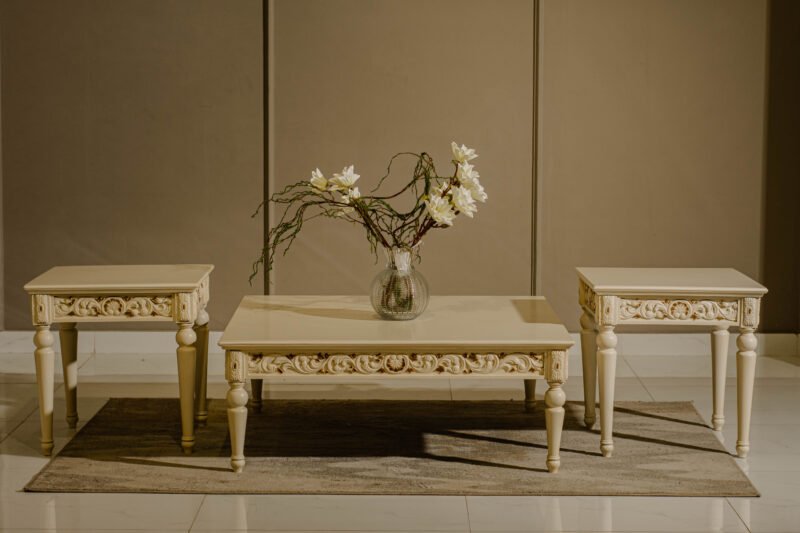 this image is for Spiral Gold Center Table Set