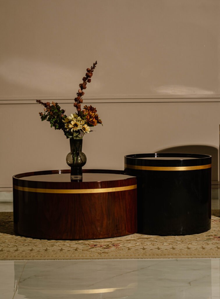 this image is for Brass Line Center Table Set