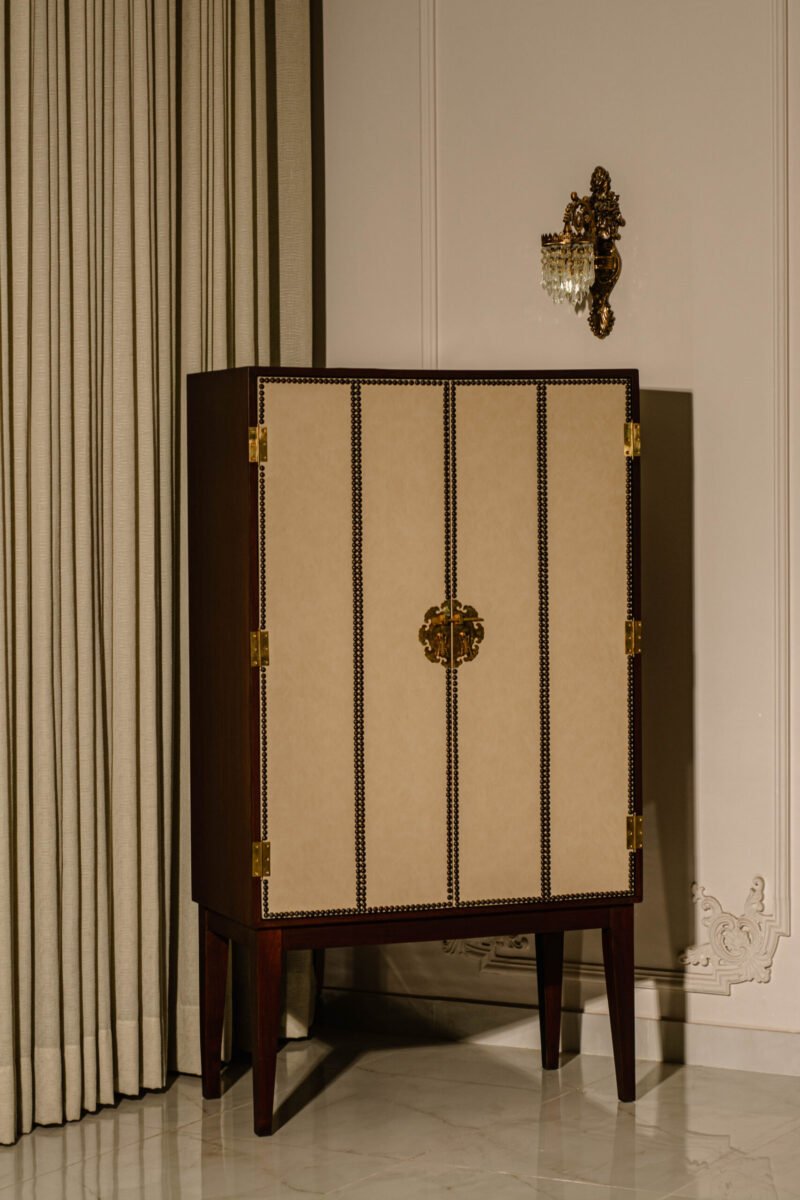 Leather Bar Cabinet - Image 6