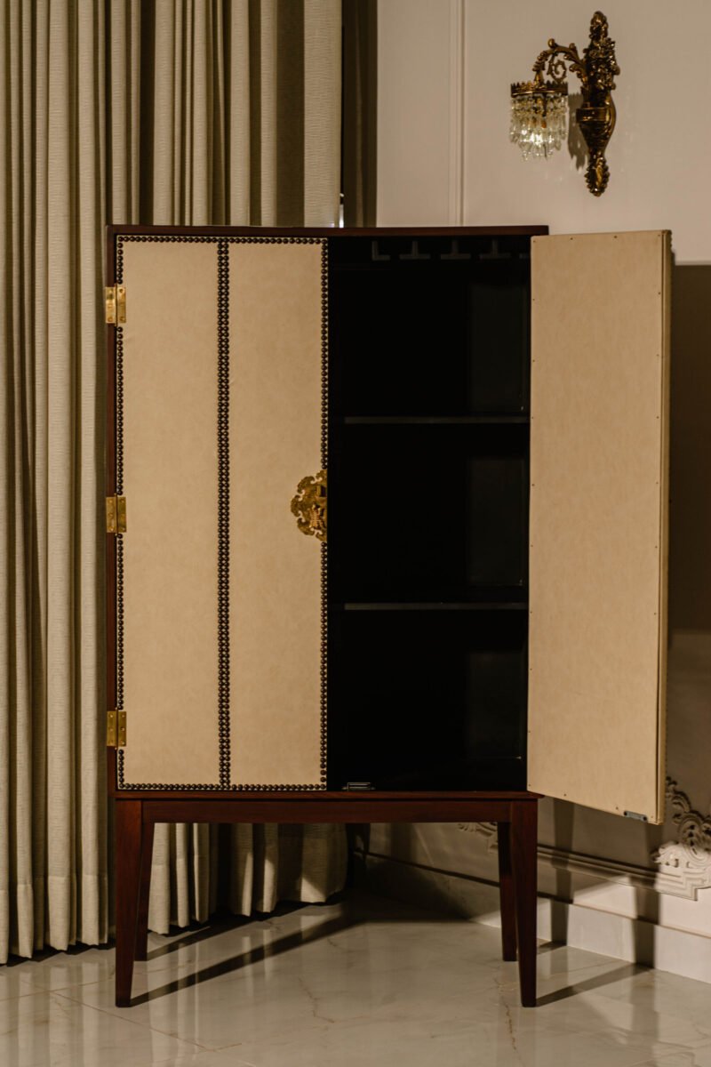 Leather Bar Cabinet - Image 4