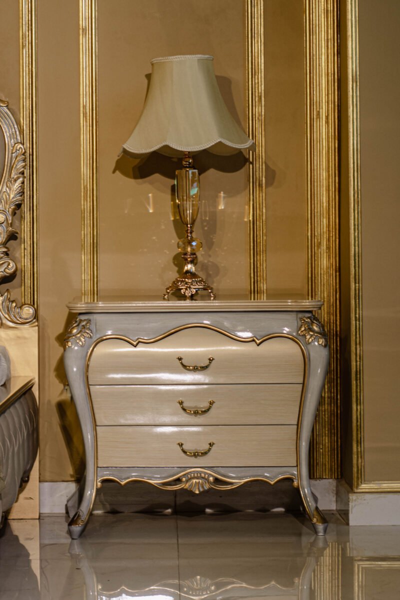 Zinc Gold Bed+Side Tables - Image 5