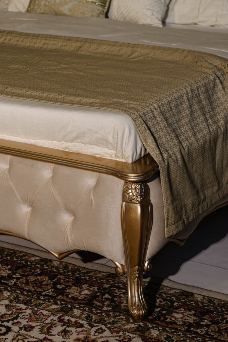 Zinc Gold Bed+Side Tables - Image 3