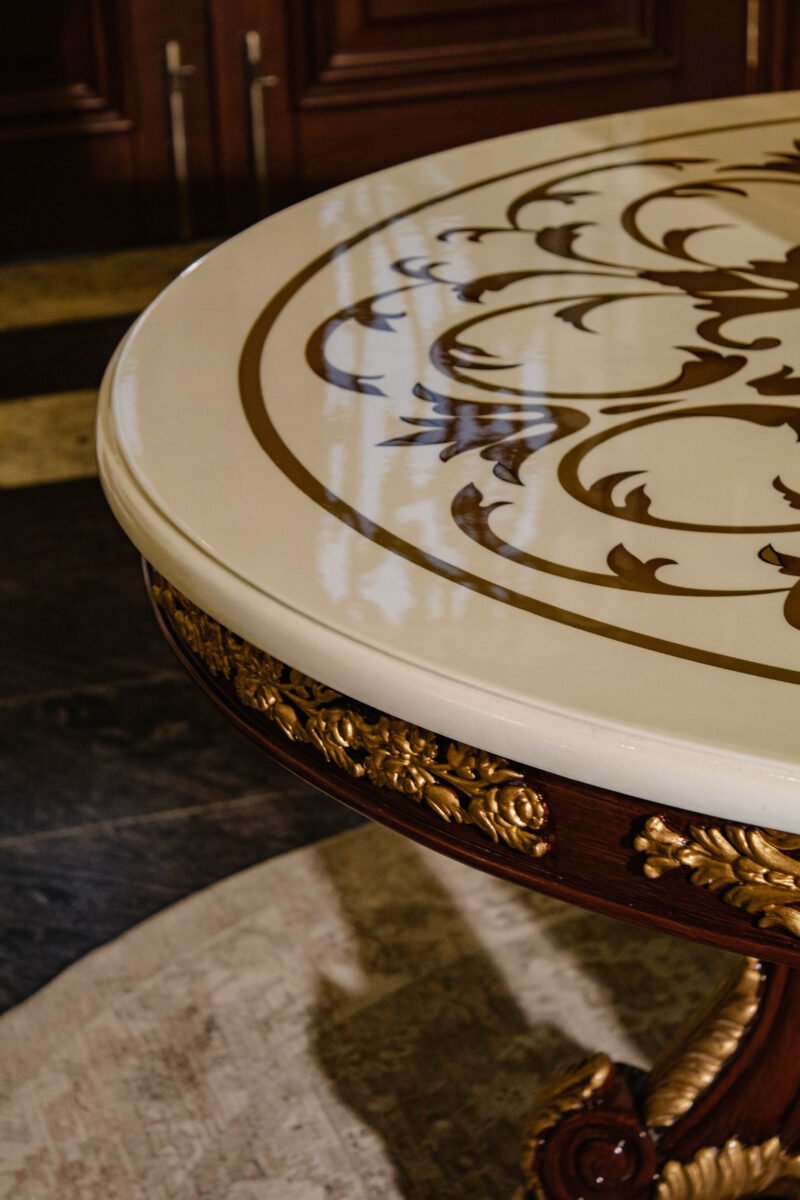Painted Round Foyer Table - Image 6