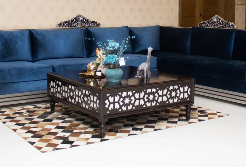 Silver Leaf L Shape Sofa - Image 6