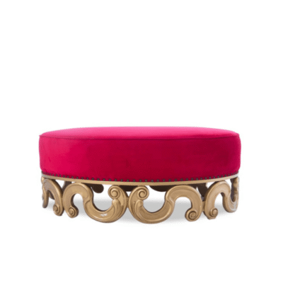 Oval Gold Ottoman