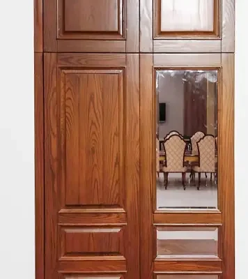 Solid Ashwood Wardrobe with Walnut Finish