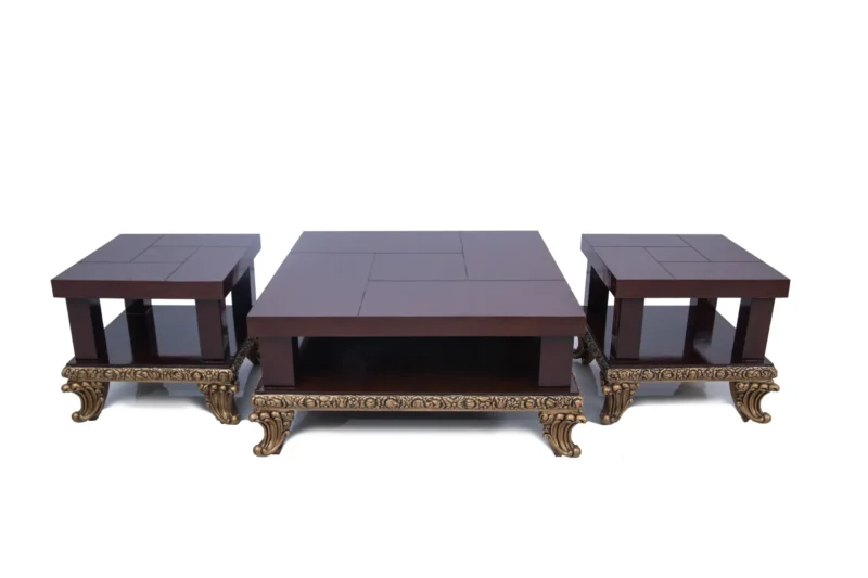 Gold Leaf Centre Table Set