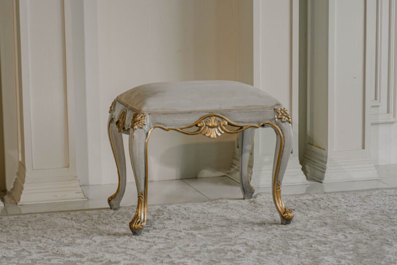 Zinc Gold Dresser Stool - Image 2