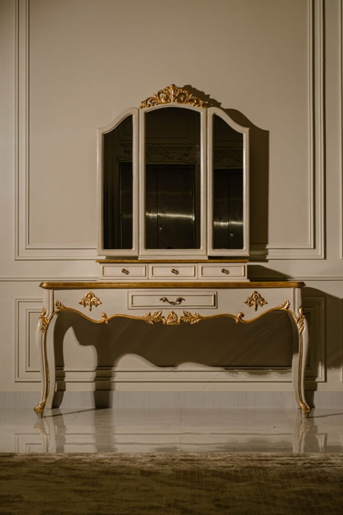 this image is for French Antique Dresser & Mirror
