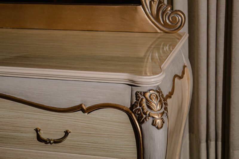 Zinc Gold Dresser & Mirror - Image 3