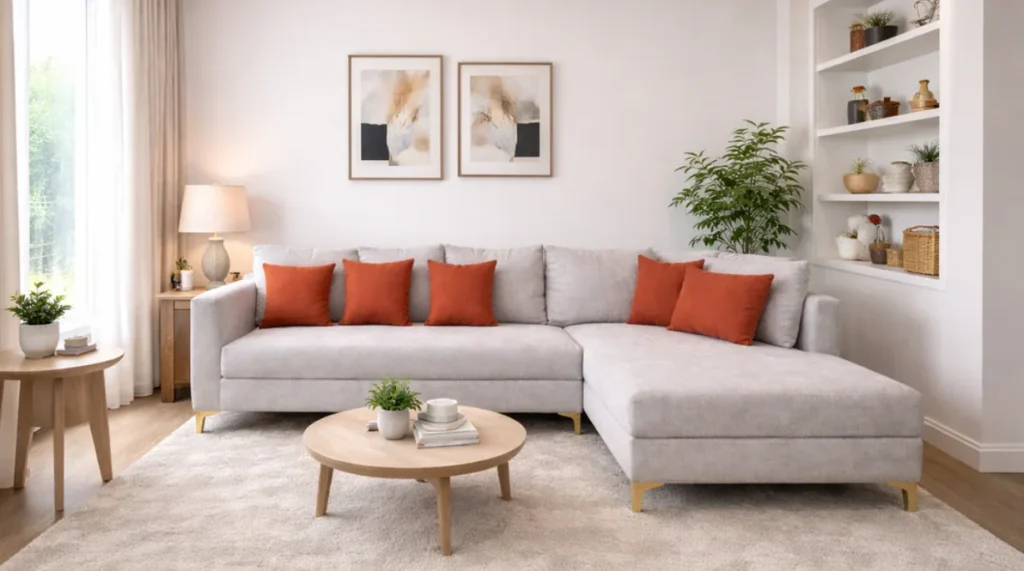 L-shaped sofa