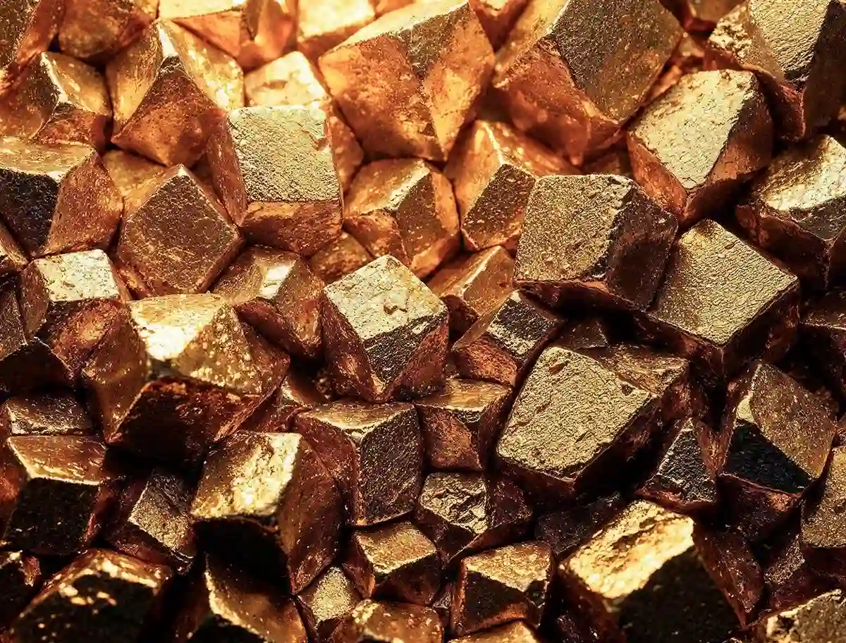 Polished brass metal detail